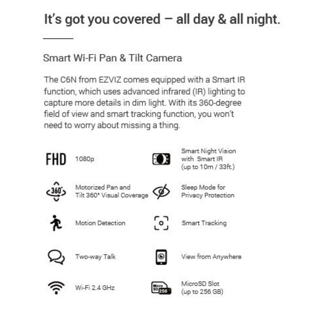2MP Wireless Rotating Camera C6N