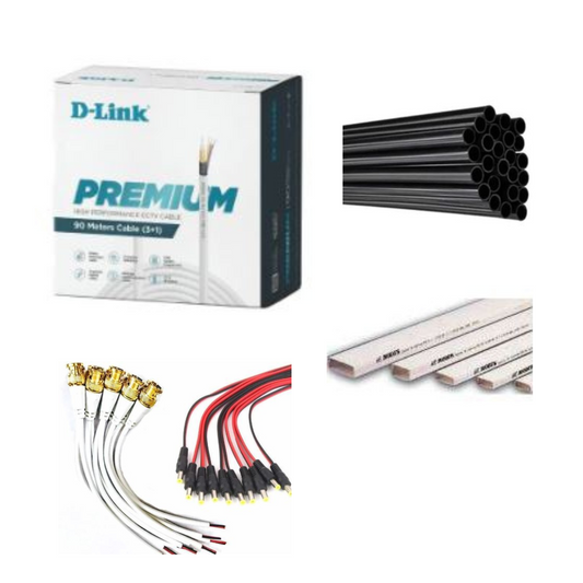 D-LInk 3+1 CCTV Round Cable with PVC Pipe/Casing per meter