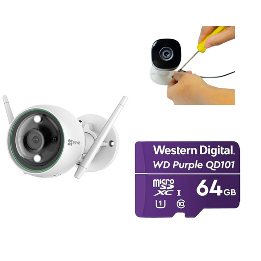 2MP WIRELESS FIXED CAMERA (OUTDOOR) C3N WITH INSTALLATION AND 64GB MEMORY CARD