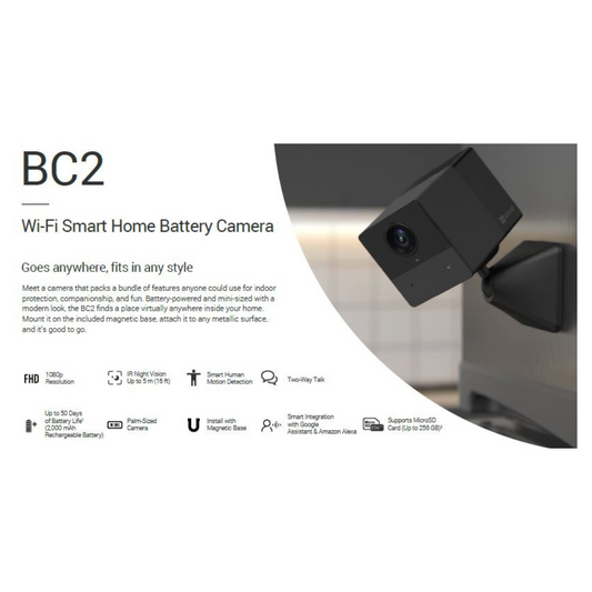 2MP Wireless Fixed Camera (BATTERY OPERATED) BC2