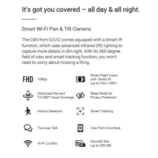 2MP Wireless Rotating Camera C6N