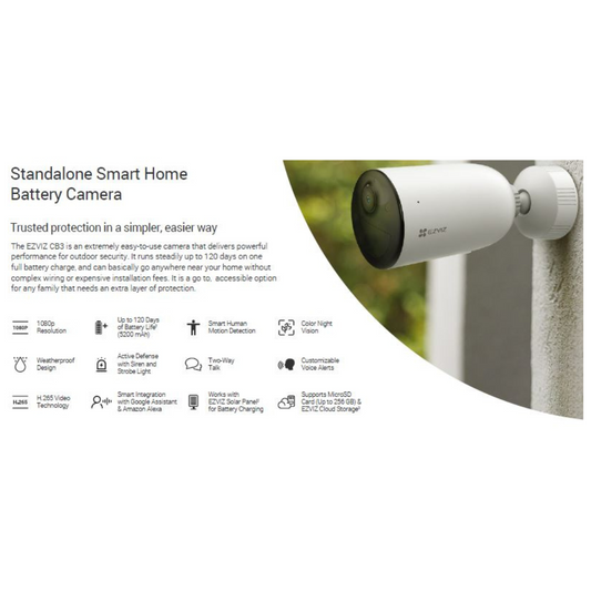2MP Wireless Fixed Camera (BATTERY OPERATED) CB3