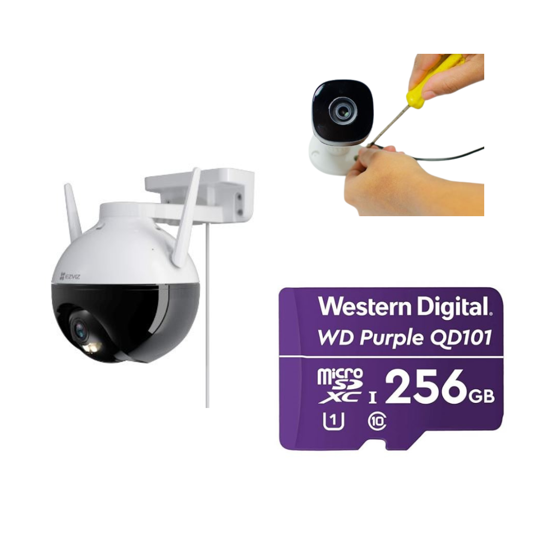 2MP WIRELESS ROTATING CAMERA (OUTDOOR) C8C WITH INSTALLATION AND 256GB MEMORY CARD