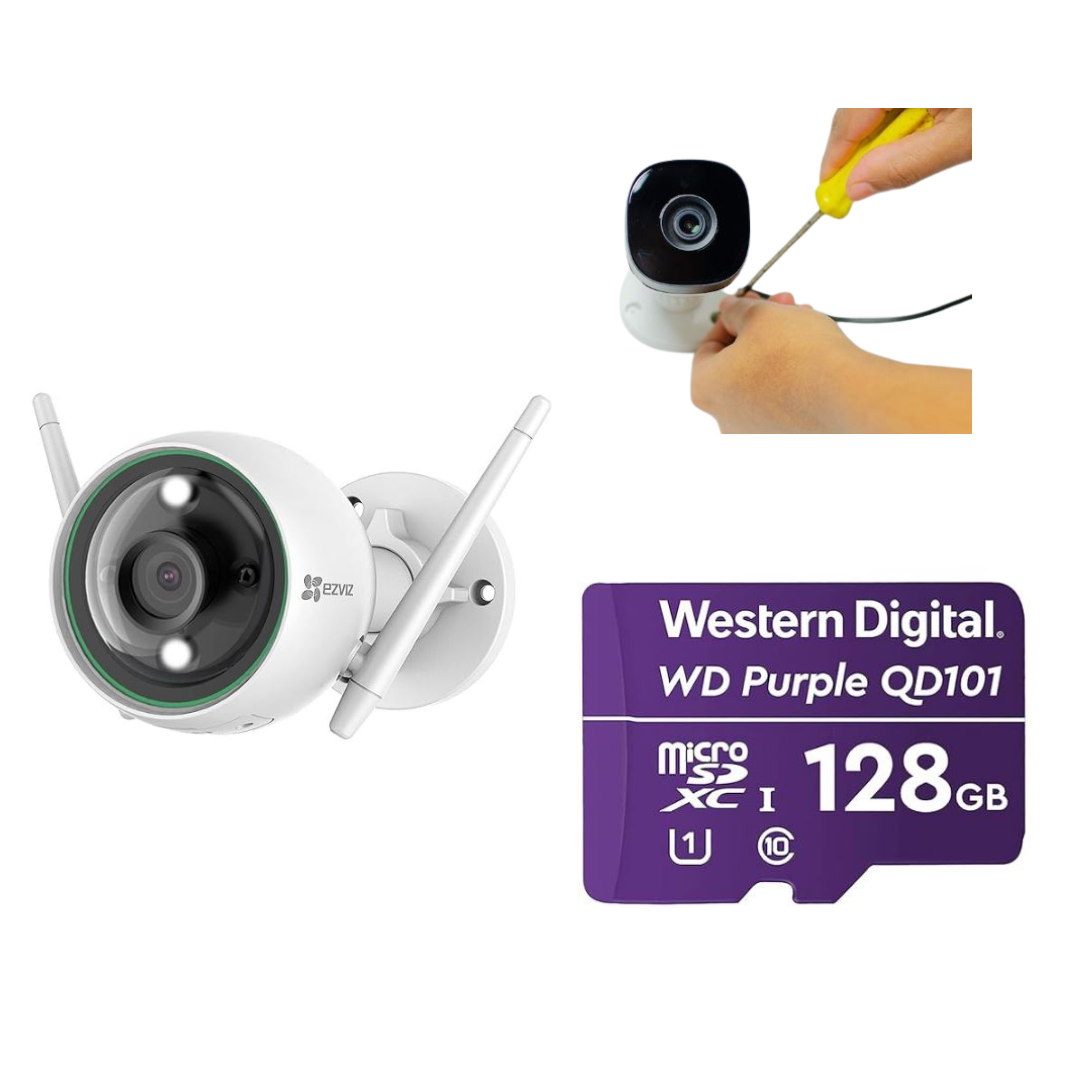 2MP WIRELESS FIXED CAMERA (OUTDOOR) C3N WITH INSTALLATION AND 128GB MEMORY CARD