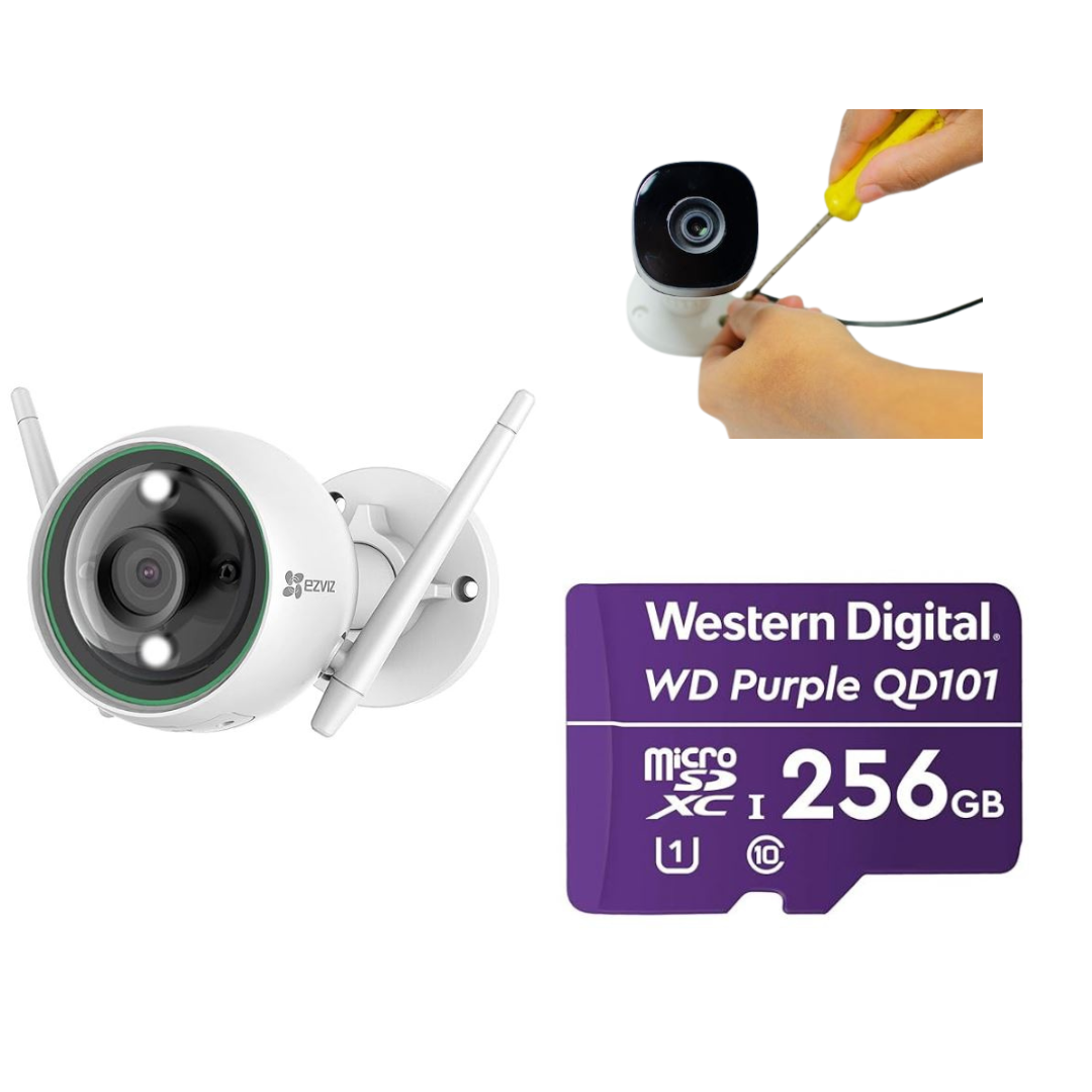 2MP WIRELESS FIXED CAMERA (OUTDOOR) C3N WITH INSTALLATION AND 256GB MEMORY CARD