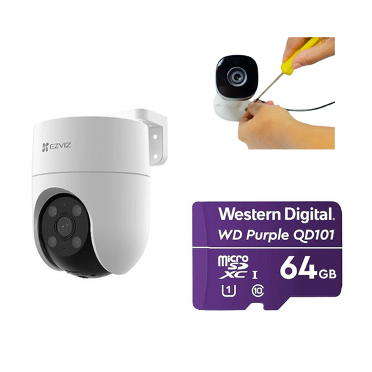 4MP WIRELESS ROTATING CAMERA (OUTDOOR) H8C WITH INSTALLATION AND 64GB MEMORY CARD