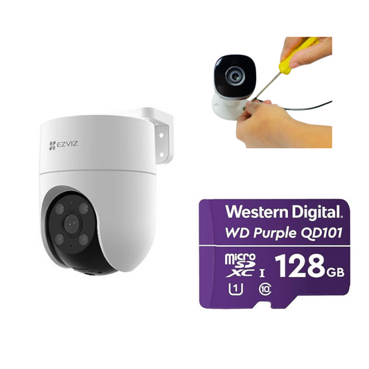 4MP WIRELESS ROTATING CAMERA (OUTDOOR) H8C WITH INSTALLATION AND 128GB MEMORY CARD