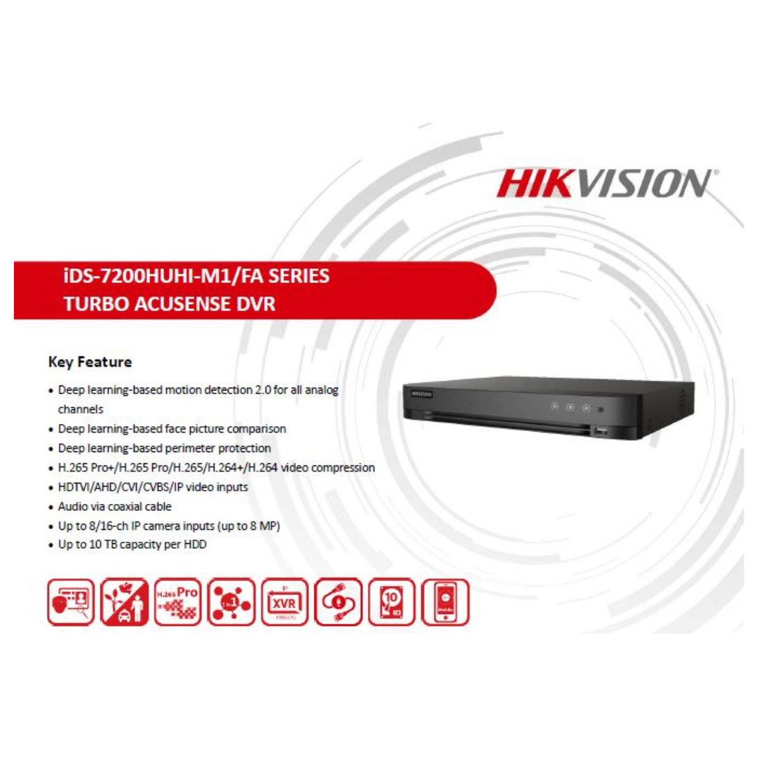 5MP 4 CHANNEL DVR METAL iDS-7204HUHI-M1/X BRAND:HIKVISION