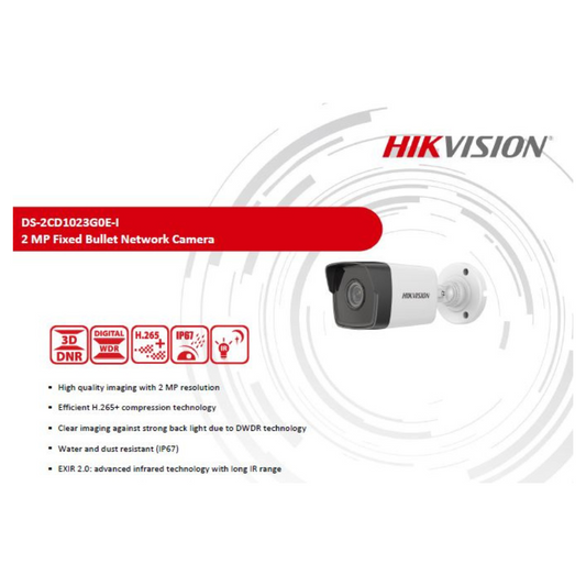 2MP IP BULLET CAMERA DS-2CD1023G0E-I BRAND:HIKVISION