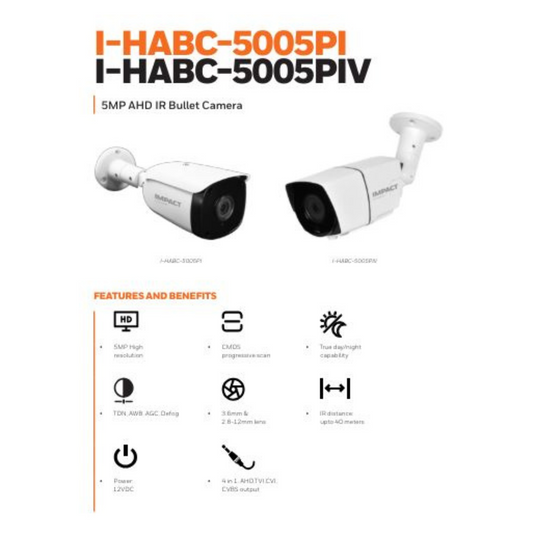 5MP REGULAR BULLET CAMERA I-HABC-5005PI BRAND:HONEYWELL