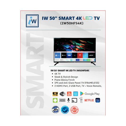50INCH LED TV (IW50HFS4K) BRAND:IW