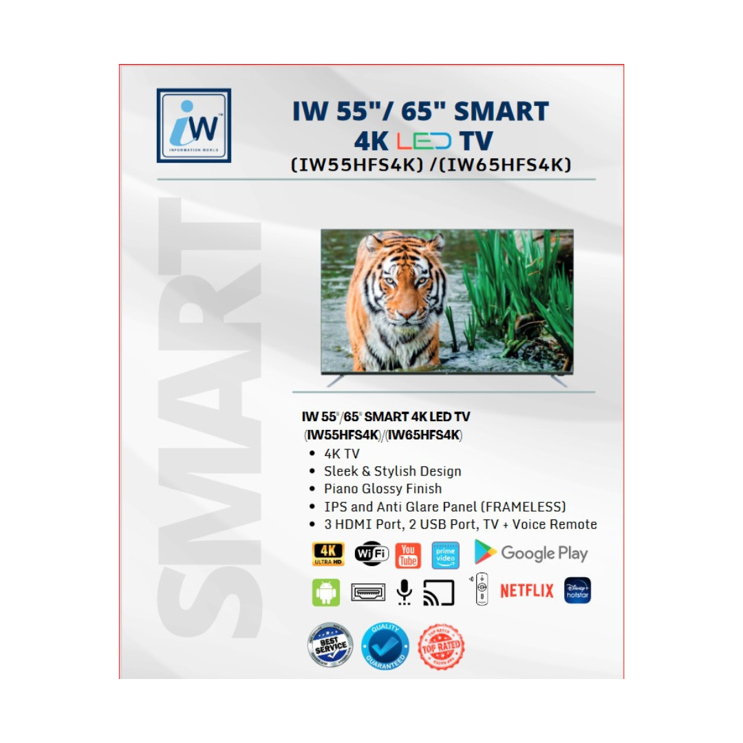 55INCH LED TV (IW55HFS4K) BRAND:IW