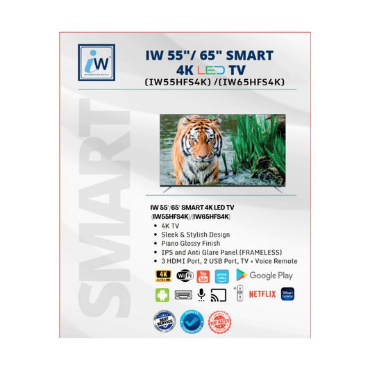 55INCH LED TV (IW55HFS4K) BRAND:IW
